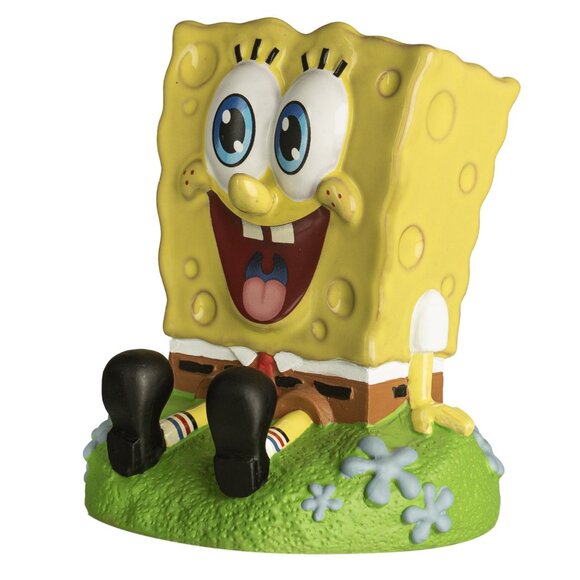 Chia Pet Sponge Bob - Handmade Funny Decorative Terracotta Planter Yellow NEW - Picture 2 of 12